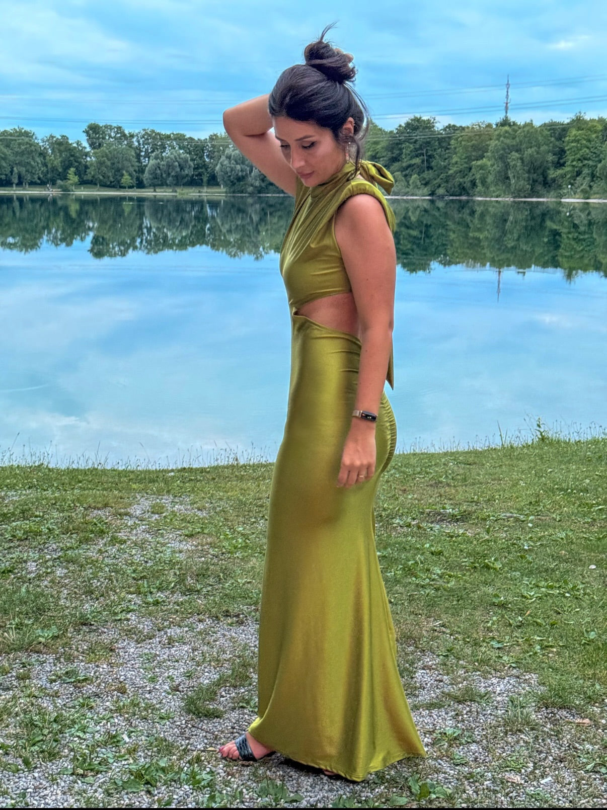 Satin Kleid „Oliviera“
