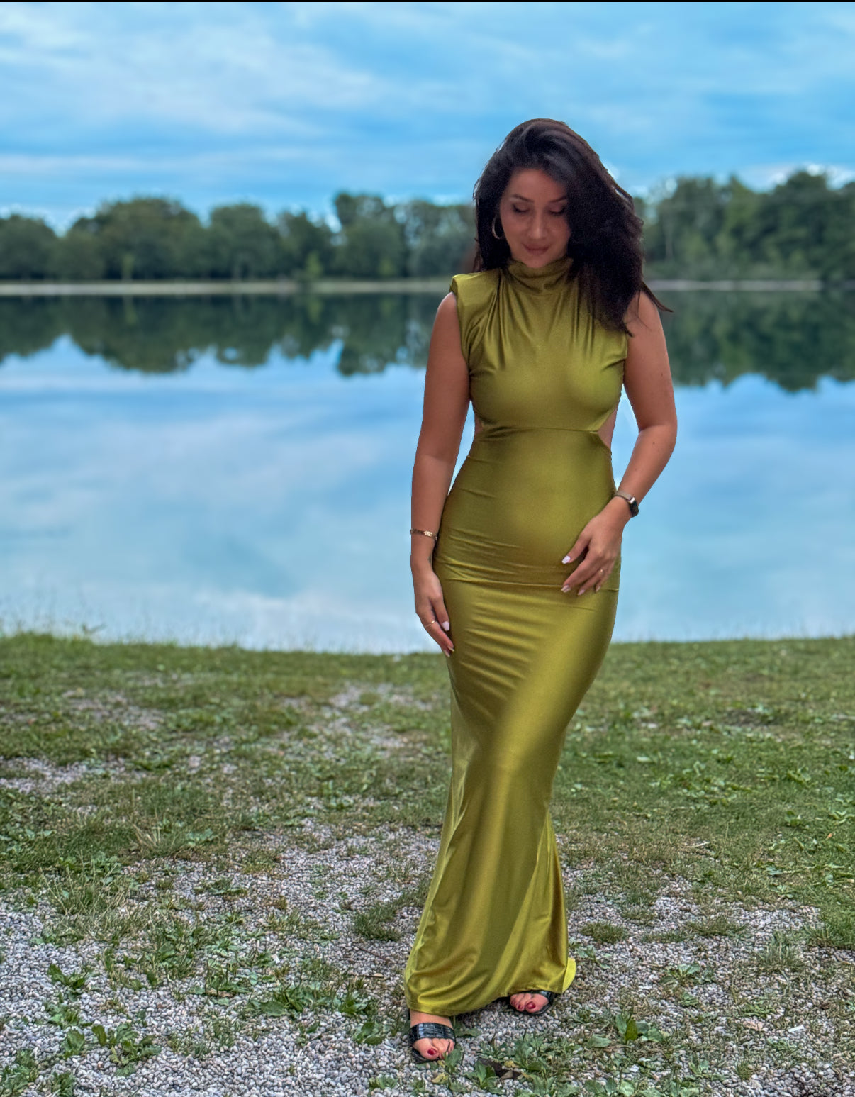 Satin Kleid „Oliviera“